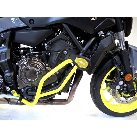 Engine guards RDMOTO CF79Y yellow with slider SL01