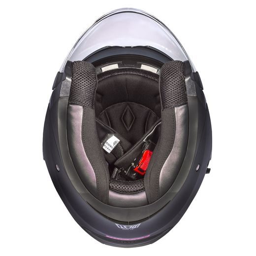 Jet čelada CASSIDA JET TECH black matt / violet logos S