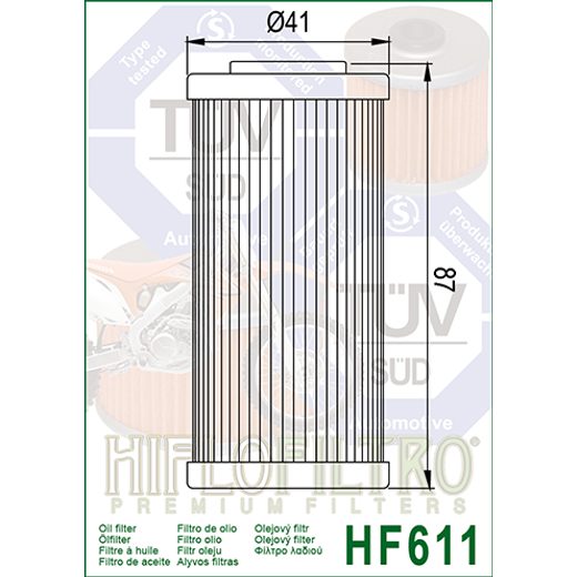 Oljni filter HIFLOFILTRO HF611