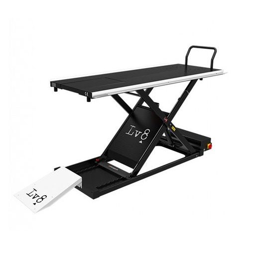 Motorcycle lift LV8 GOLDRAKE 400 FLOOR VERSION EG400O.W with air pump (black and white RAL 9016)