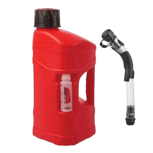 Utility can POLISPORT PROOCTANE 8464600001 10 l with standard cap + 100 ml mixer + hose clear red