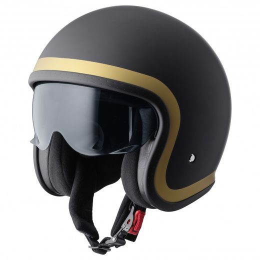 Jet čelada GMS RIDE ZG11702 matt black-gold M