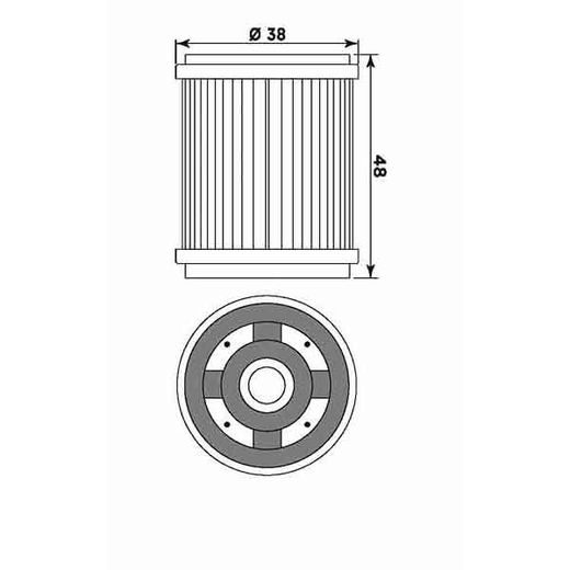 Oljni filter MIW Y4006 (alt. HF143)