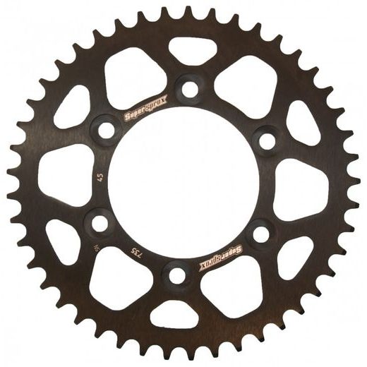 Rear ALU sprocket SUPERSPROX RAL-735:45-BLK črna 45T, 520