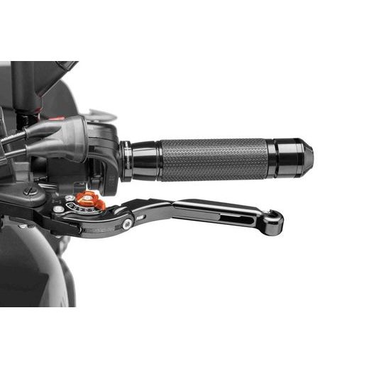 Clutch lever without adapter PUIG 29NNT raztegljiva poklopna (extendable folding) black/orange