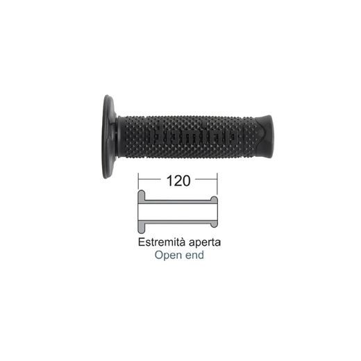Ročaji (Gripi) DELLORTO SOFT PLUS 184161320 anthracite