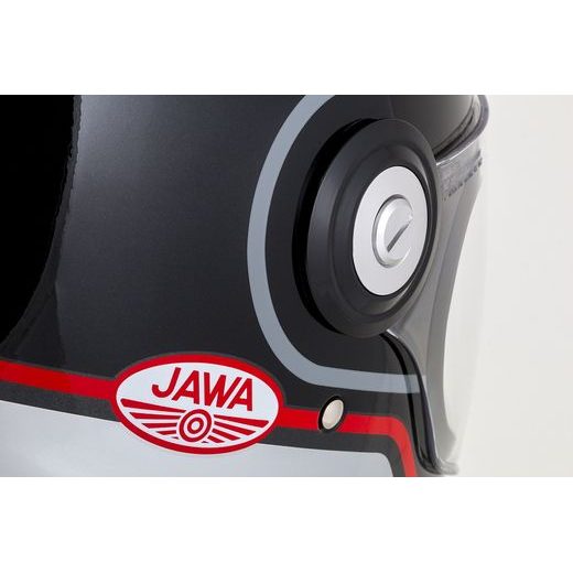 Integralna čelada CASSIDA Fibre Jawa Sport black/ silver/ red XL