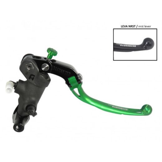 Radial brake master cylinder ACCOSSATO PC008 PRS 19 x 17-18-19 with folding lever,green