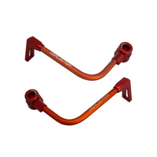 Lever guard ACCOSSATO DE003 with orange hose and joint right + left, aluminium