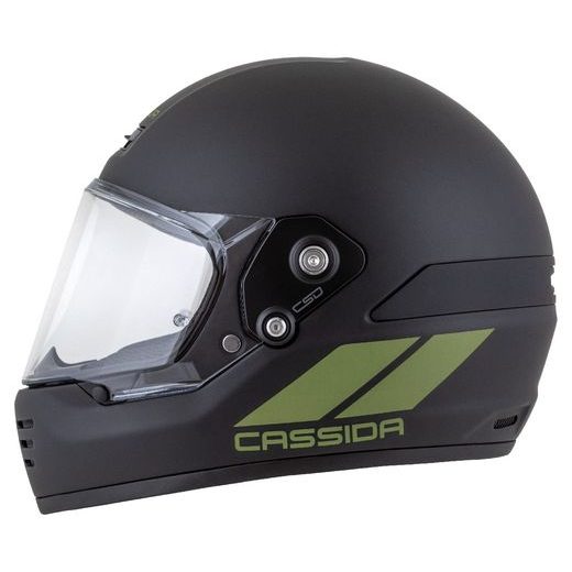 Motocross Helmet CASSIDA FORMX FLATOUT black matt/ green/ green matt peak M