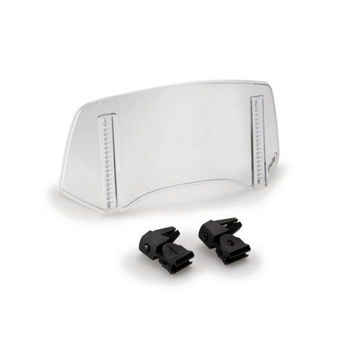 Multiadjustable visor PUIG 2.0 20764W clip-on prozorna