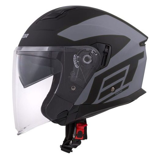 Jet čelada CASSIDA JET TECH CORSO black matt / grey 2XL