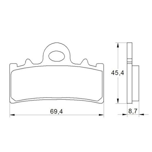 Zavorne obloge ACCOSSATO AGPA184 EV1
