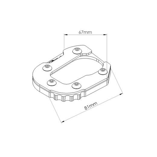 Kickstand extension PUIG 20194N črna