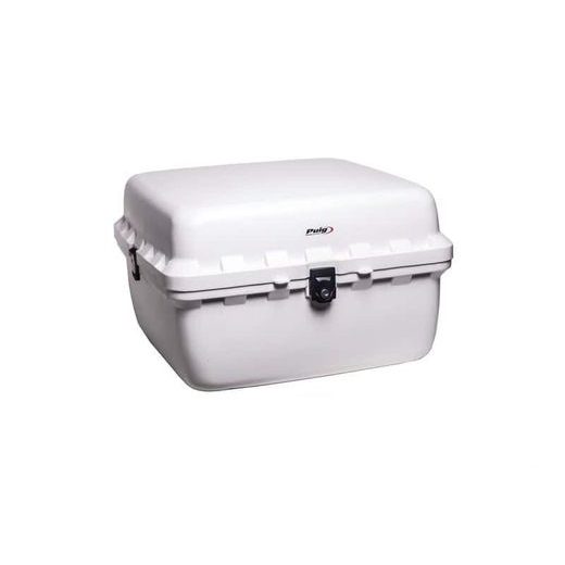 Top box PUIG BIG BOX 0713B bela 90l, with lock