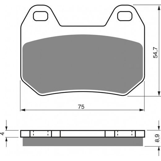 Zavorne obloge GOLDFREN 195 S33 STREET REAR
