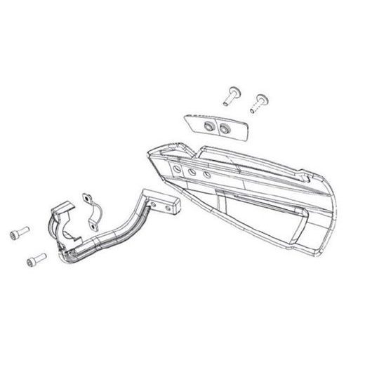 Handguard POLISPORT MX BULLIT 8308500067 Bela