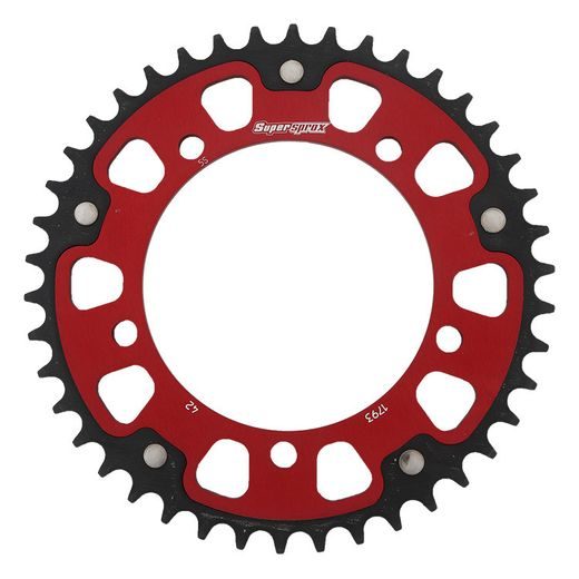 Zadnji verižnik (zobnik) SUPERSPROX STEALTH RST-1793:42-RED rdeč 42T, 520