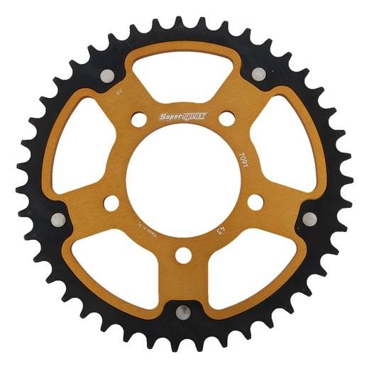 Zadnji verižnik (zobnik) SUPERSPROX STEALTH RST-7091:43-GLD zlata 43T, 520
