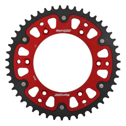 Zadnji verižnik (zobnik) SUPERSPROX STEALTH RST-8000:47-RED rdeč 47T, 520