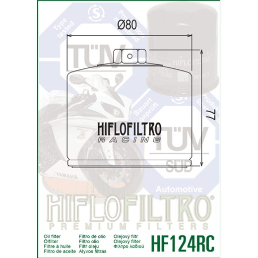 Oljni filter HIFLOFILTRO HF124RC Racing