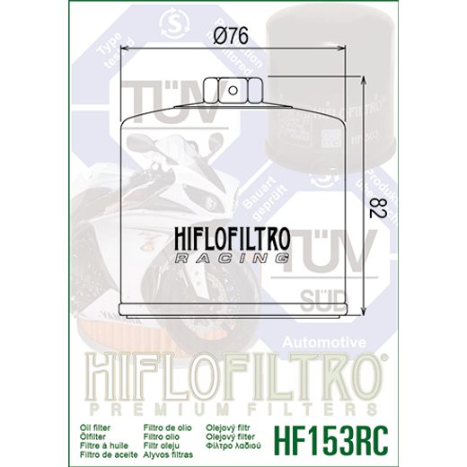 Oljni filter HIFLOFILTRO HF153RC Racing