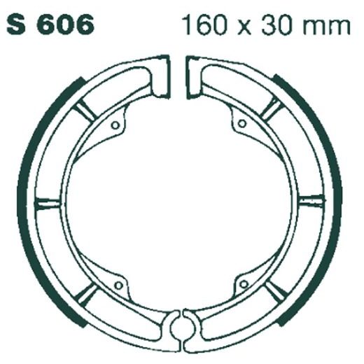 Brake shoe set EBC S606G grooved