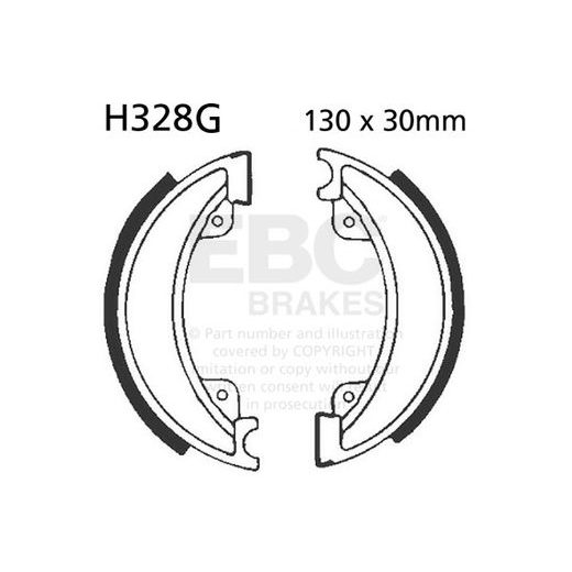 Brake shoe set EBC H328G grooved