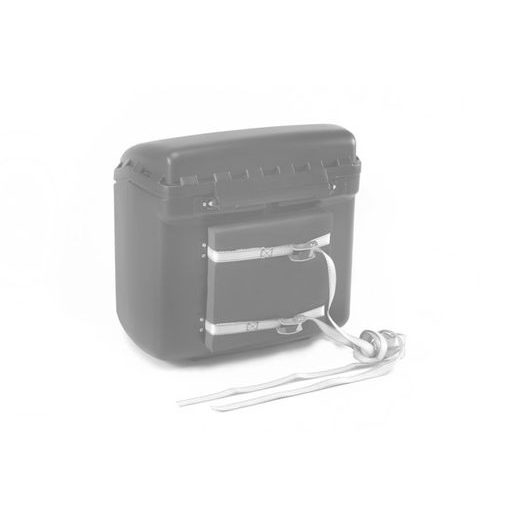 Top box PUIG MAXI BOX 3659B bela with lock and attached with straps