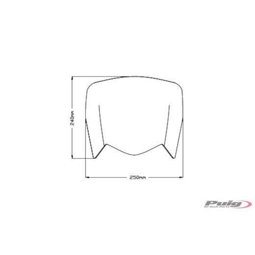 Windscreen PUIG SPORT 20834N črna