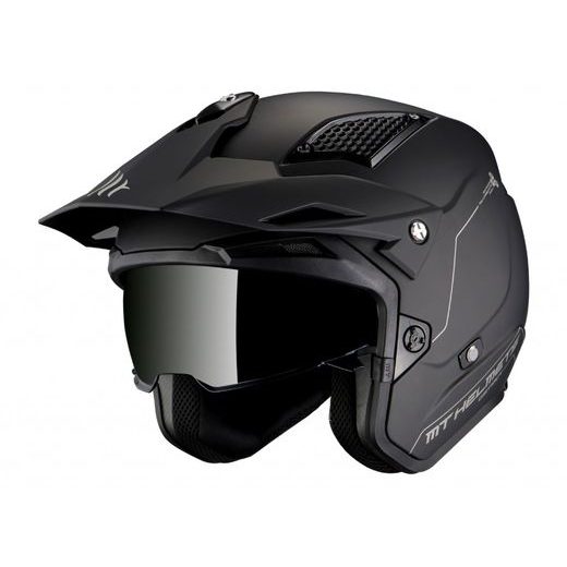 Trial helmet MT Helmets DISTRICT SV S SOLID A1 MATT BLACK M