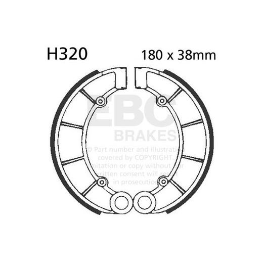 Brake shoe set EBC H320 includings springs