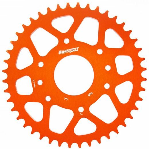 Aluminijasti zadnji verižnik (zobnik) SUPERSPROX RAL-905:44-ORG oranžna 44T, 520