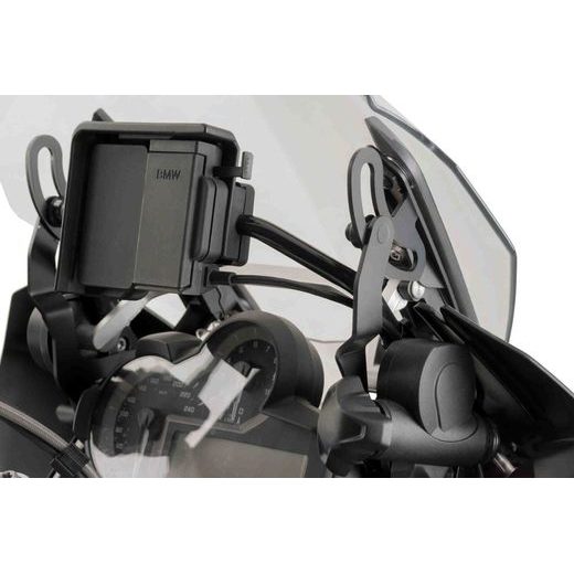 Windscreen PUIG FIXING BRACKET REF 6486 7566N črna