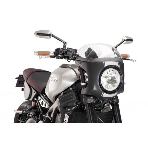 Windshield PUIG SEMI-FAIRING 9554W matt black prozorna
