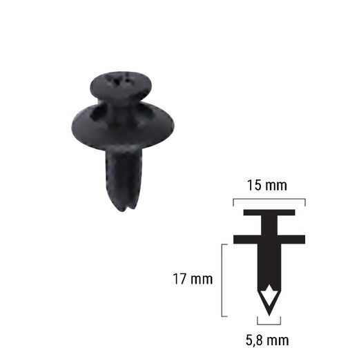 Plastic rivet RMS 121832019