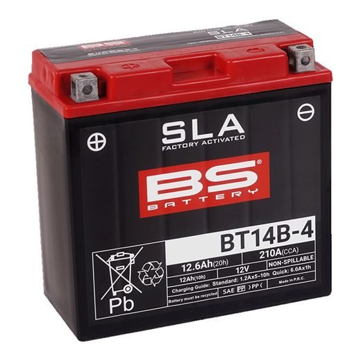 Tovarniško aktiviran akumulator BS-BATTERY BT14B-4 (YT14B-4) SLA