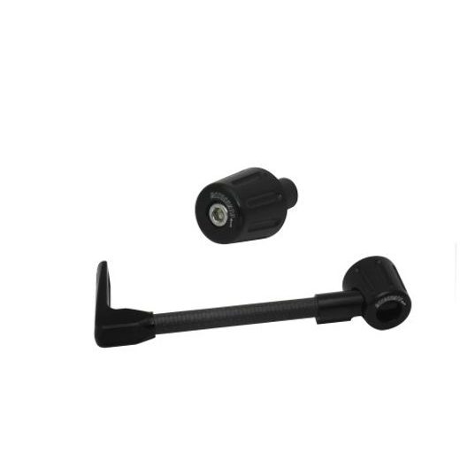 Lever guard in carbon + right end ACCOSSATO DE010 with black hose and joint levi