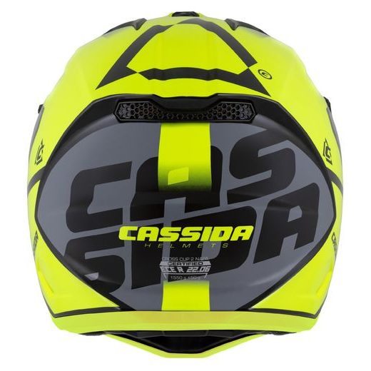 Motocross Helmet CASSIDA CROSS CUP 2 NAPA yellow fluo/black/pearl gray S