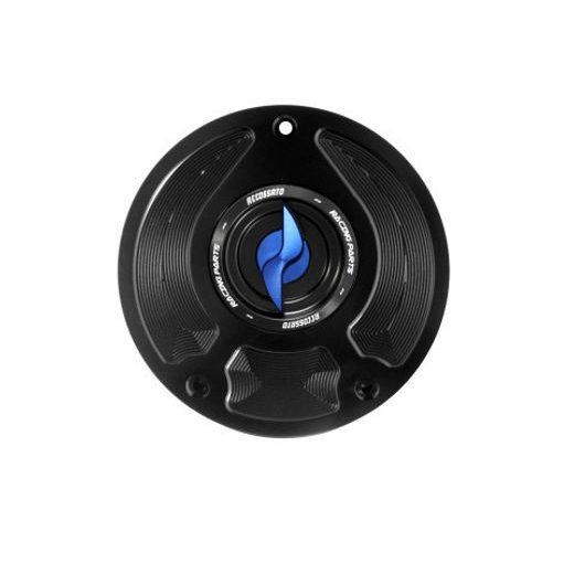 Tank filler cap ACCOSSATO FC109 for Honda motorbikes with quick release machined from billet aluminium Črn