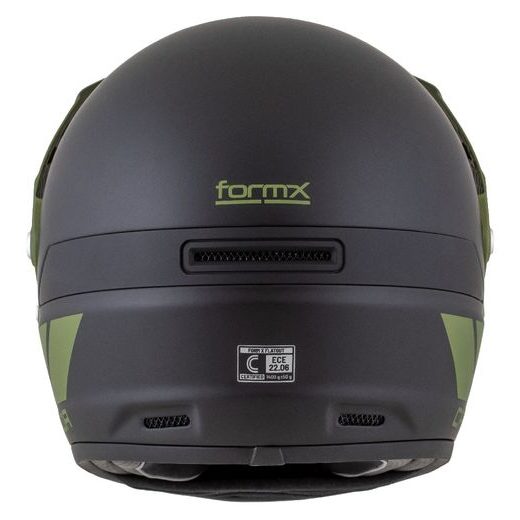Motocross Helmet CASSIDA FORMX FLATOUT black matt/ green/ green matt peak XS