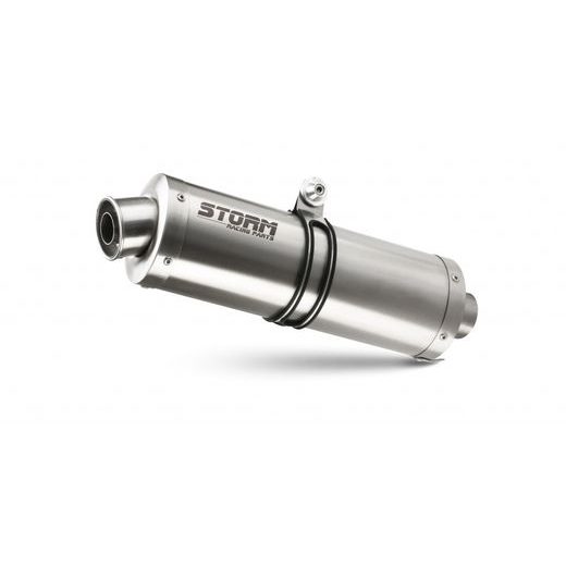 Celoten izpušni sistem 2x1 STORM OVAL K.055.LX1 Nerjaveče jeklo