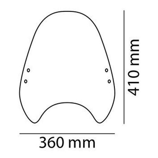Windshield PUIG CUSTOM II 0336W prozorna Univerzalen