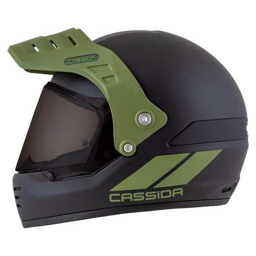 Motocross Helmet CASSIDA FORMX FLATOUT black matt/ green/ green matt peak XL