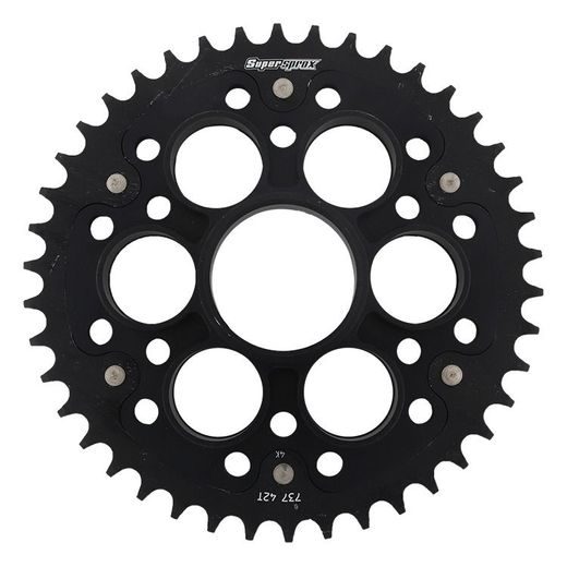 Rear sprocket SUPERSPROX STEALTH RST-737:42-BLK črna 42T, 520