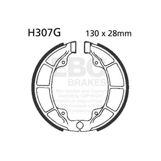 Brake shoe set EBC H307G grooved