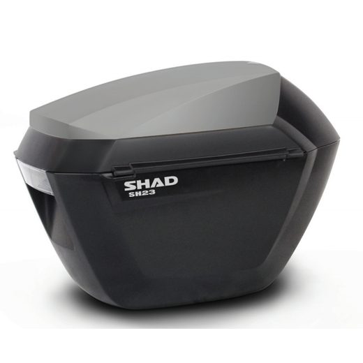 Stranski kovčki z barvno ploščo ( Side cases ) SHAD SH23 nova titanium barva