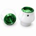 Crash protectors RDMOTO KTM13N bela with green caps za KTM Super Duke 1290 / R 2014-2025, KTM Super Duke 1390 R / R EVO 2024-2026