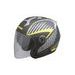Jet čelada CASSIDA MAGNUM black matt/ grey/ yellow fluo XS