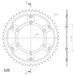 Rear sprocket SUPERSPROX STEALTH RST-245:50-GLD zlata 50T, 520